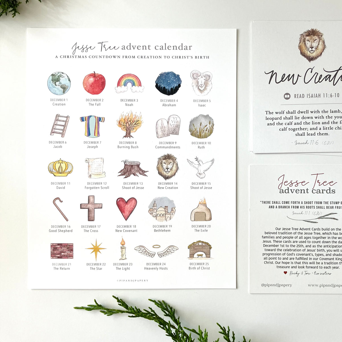 Jesse Tree Advent Calendar – Pip & J Papery jesse-tree-advent-calendar-pip-j-papery