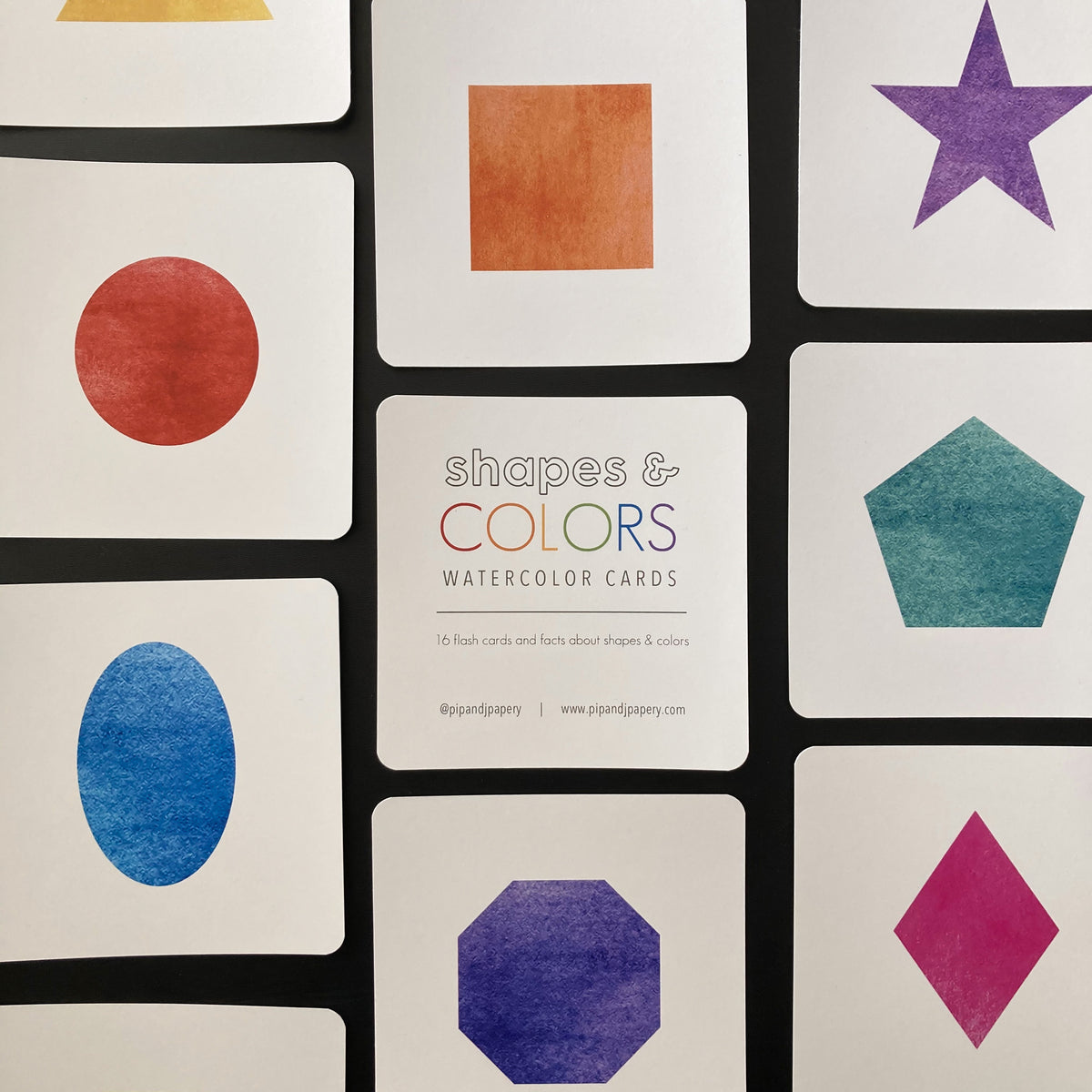 Shapes & Colors Watercolor Cards