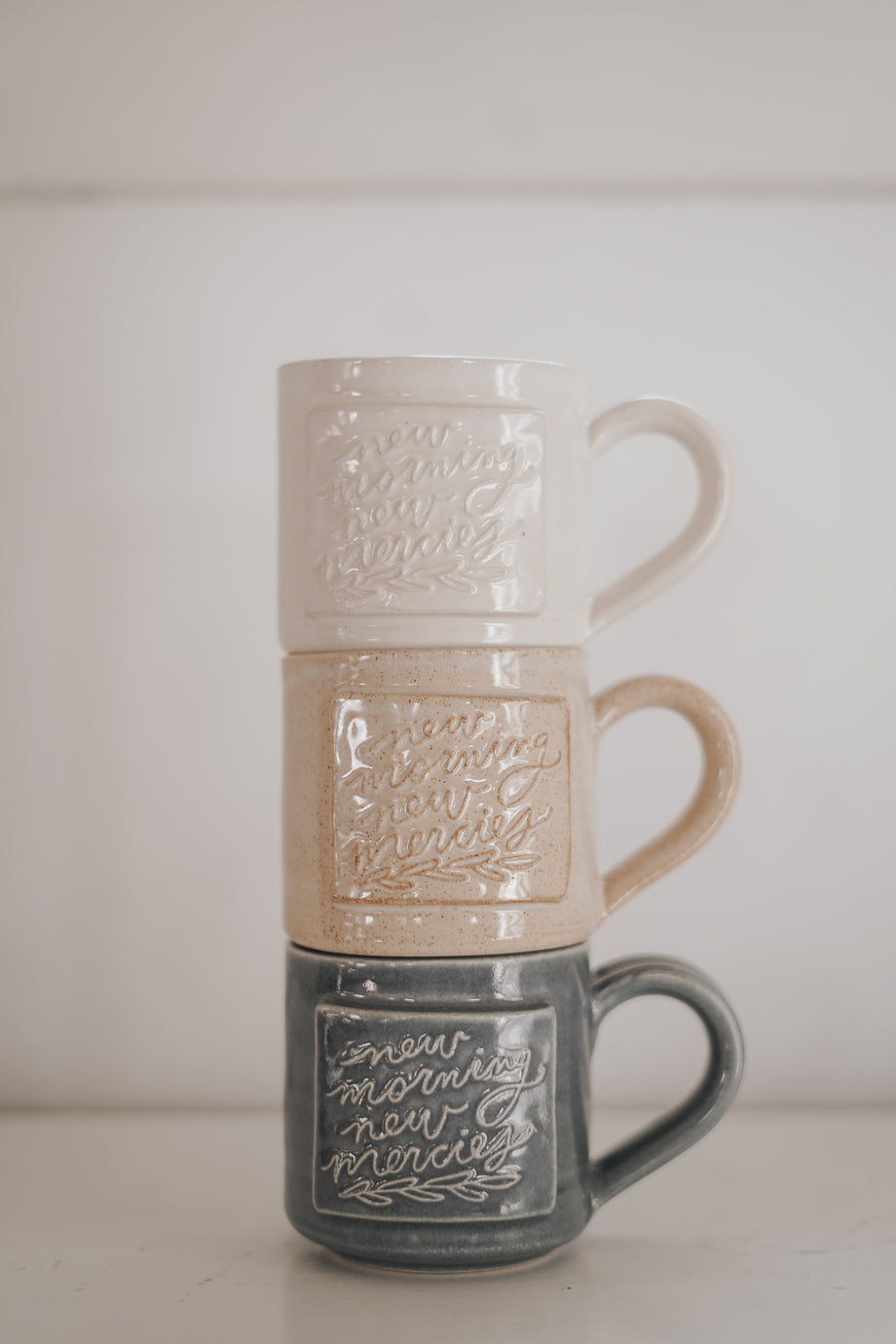 New Morning, New Mercies" Hand Thrown Mug  Pip & J Papery