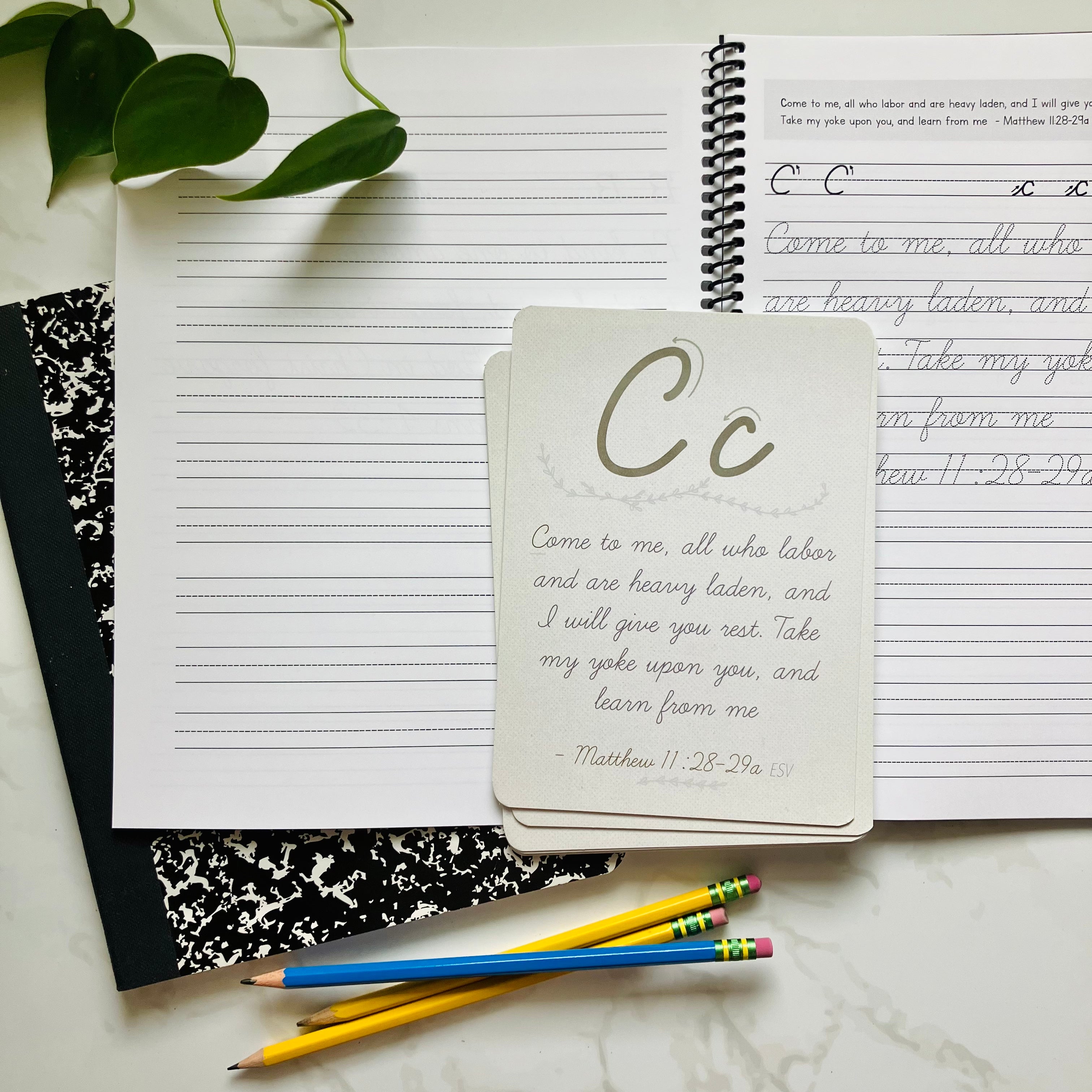 Uplifting Scripture Cursive Updated Cursive ABC Scripture Memorization Workbook – Pip & J Papery