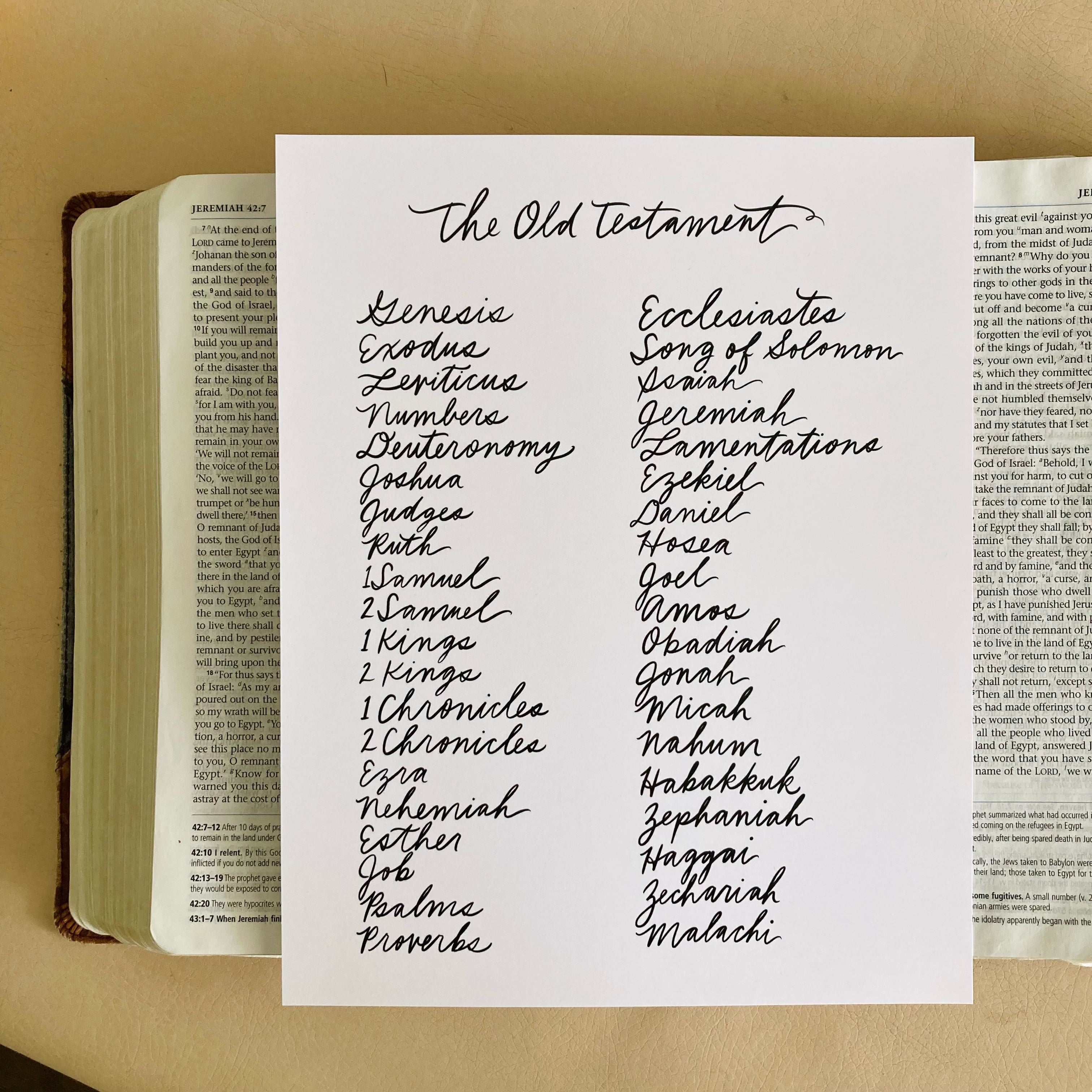 Old Note Paper Scripture Hand-lettered Old + New Testament – Pip & J Papery